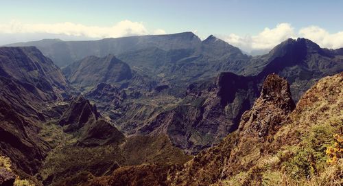 Scenic view of mountains