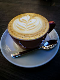 Coffee cup on table