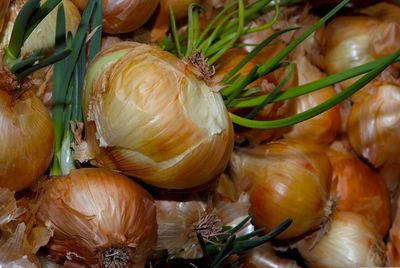 Full frame shot of onions