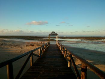 View of pier on sea