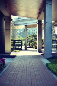 Empty corridor of building