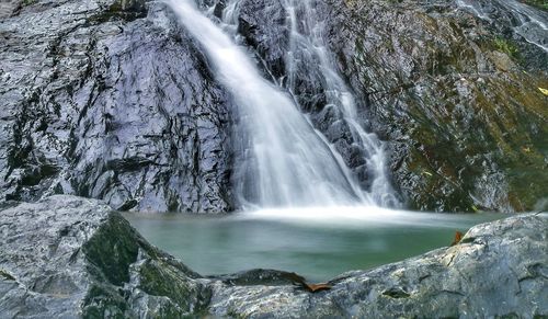 Close-up of waterfall