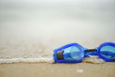 Close-up of blue water on beach