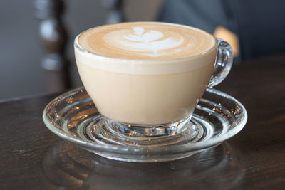 Close-up of coffee on table