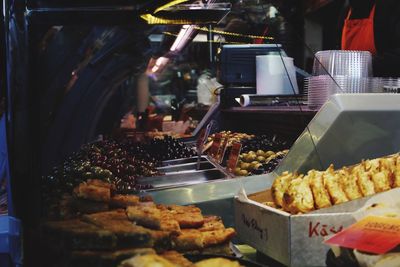 Close-up of food for sale at market