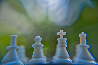 Close-up of chess pieces