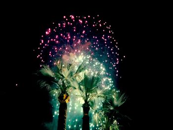 Fireworks display at night
