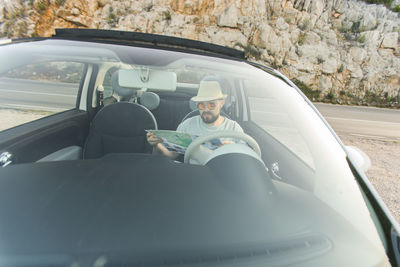 Woman in car