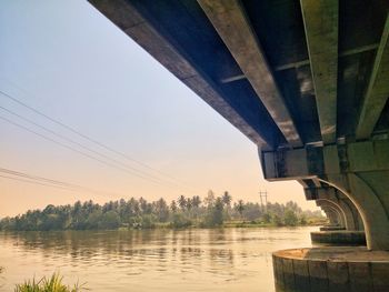 Bridge over river against sky