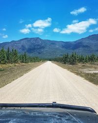 Road leading towards mountain