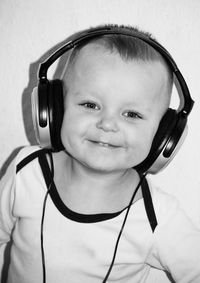 Close-up portrait of smiling boy