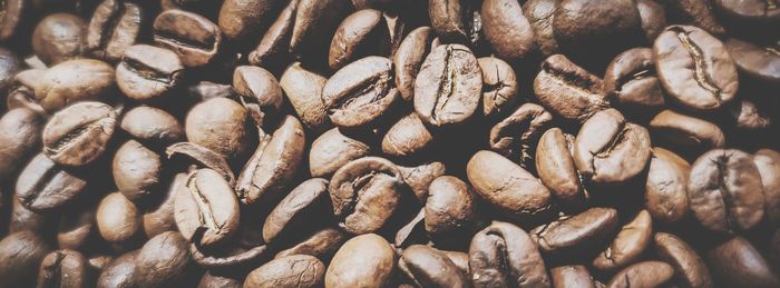 Full frame shot of roasted coffee beans