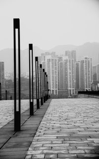 View of city against clear sky