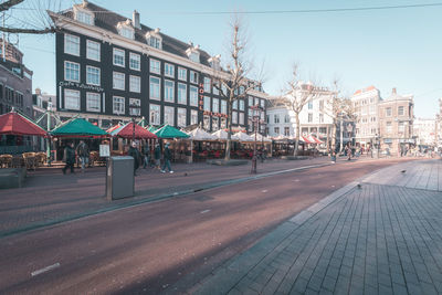 City street against clear sky