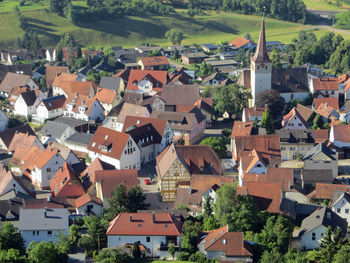 Idyllic village with traditional houses