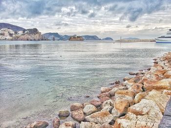 Scenic view of sea against sky