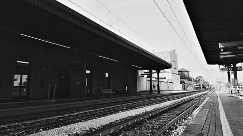 Railroad station platform