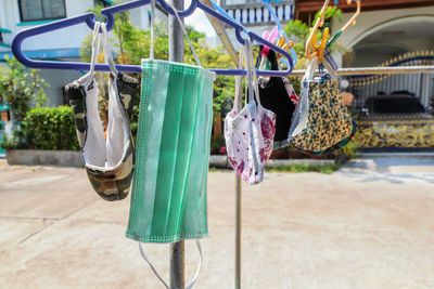 Clothes drying on clothesline