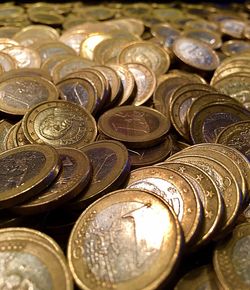 Full frame shot of coins