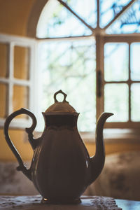 Close-up of drink on table at home