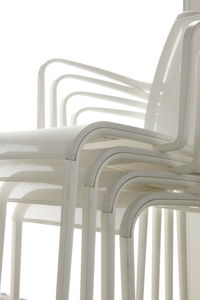 White chairs stacked