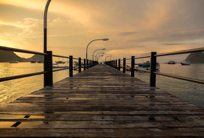 A sunset on pier