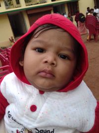 Portrait of cute baby girl