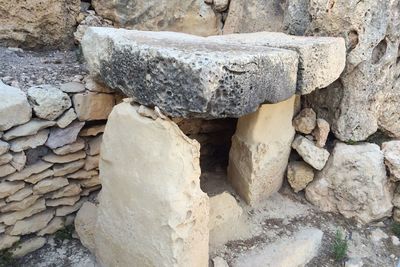 Close-up of stone wall