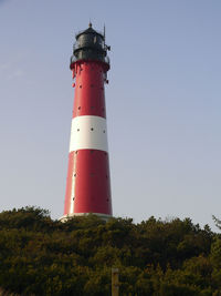 Low angle view of lighthouse against sky