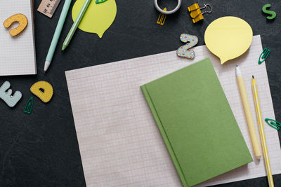 Directly above shot of objects on table