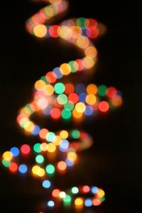 Close-up of colorful lights