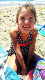 Portrait of girl at beach