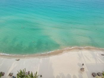 High angle view of beach