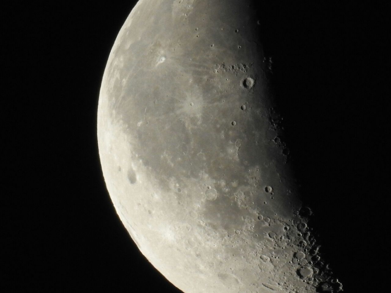 LOW ANGLE VIEW OF MOON IN THE DARK