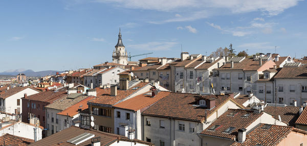 High angle view of the old town of vitoria-gasteiz