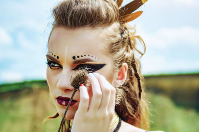 Close-up portrait of girl