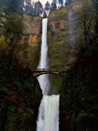 Scenic view of waterfall