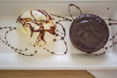 Close-up of chocolate cake