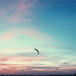 Low angle view of airplane flying in sky