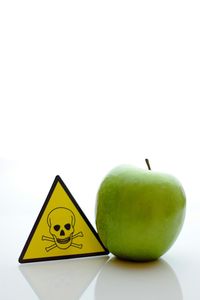 Close-up of apple against white background