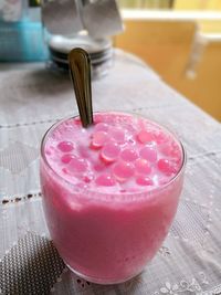 Pink milk shakes and pop juice