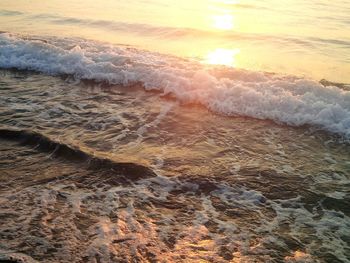 Waves splashing on beach