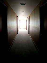 Empty corridor in building