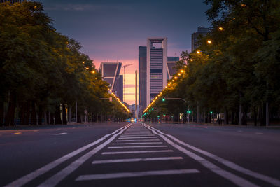 View of city at night