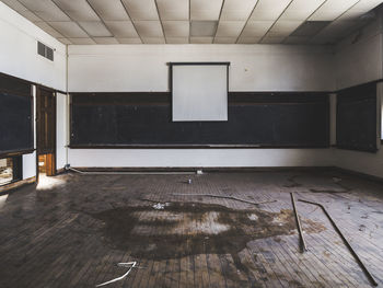 Inside view of abandoned building