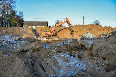 View of construction site against sky