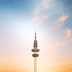 Low angle view of tower against sky