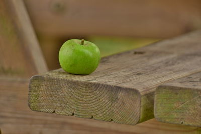 Close-up of apple on table