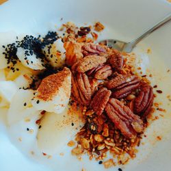 Close-up of meal served in plate