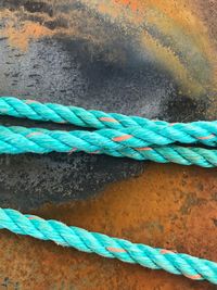 Close-up of blue rope